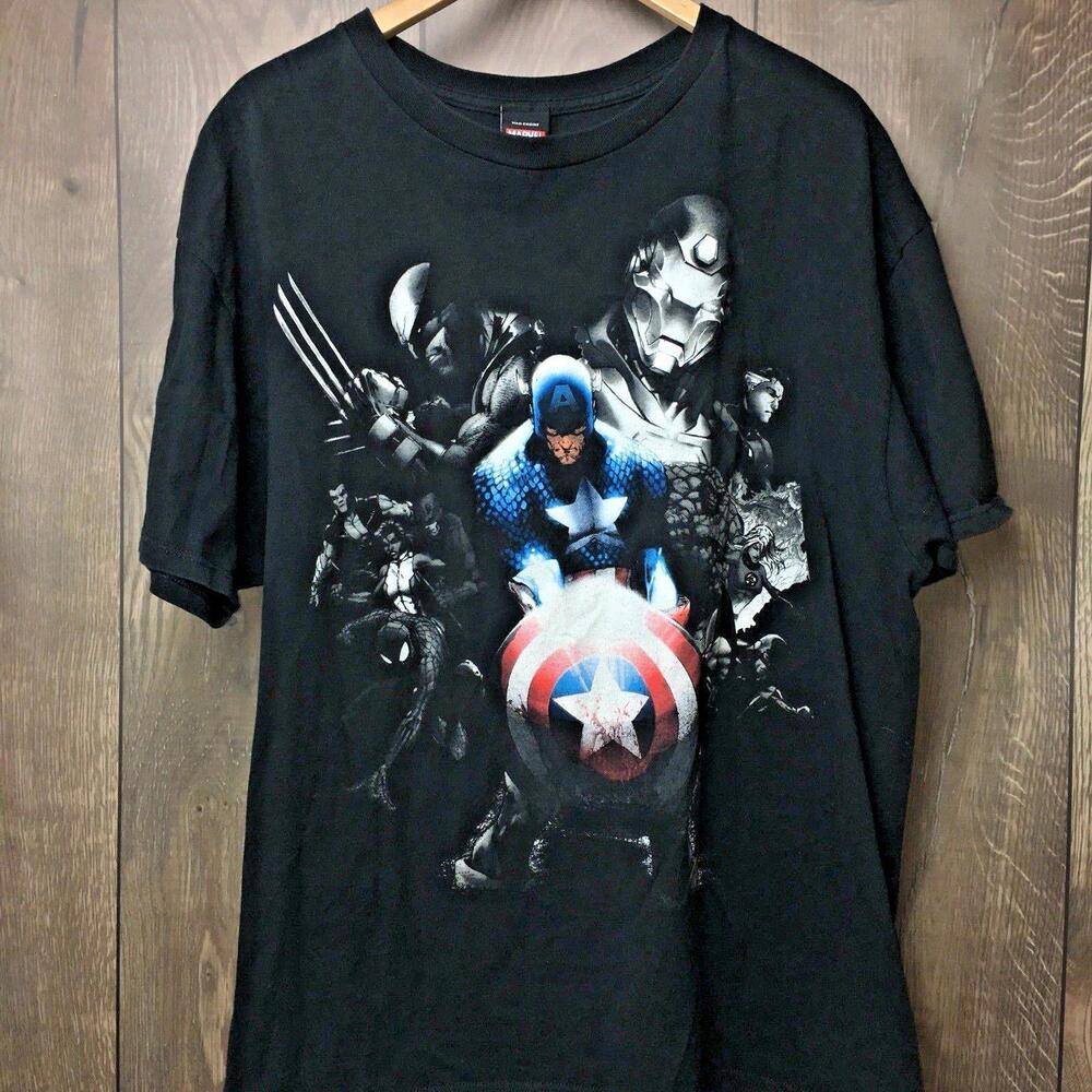 Marvel Mens Size XXL Avengers Captain America Graphic T-Shirt